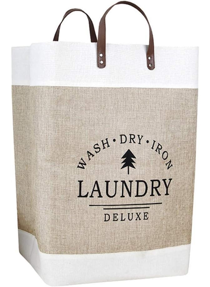 PROSFIA PROSFIA laundry baskets bedroom organization clothes storage Waterproof Collapsible Laundry Hamper Dirty Clothes Freestanding Laundry Basket Foldable Storage Bin Sundries Sorter Basket  - Image 1