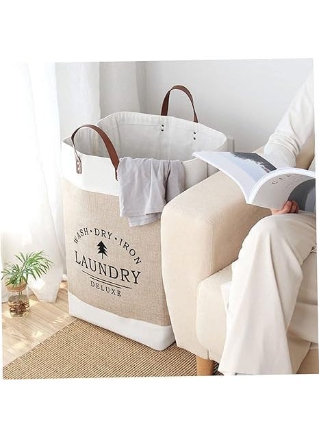 PROSFIA PROSFIA laundry baskets bedroom organization clothes storage Waterproof Collapsible Laundry Hamper Dirty Clothes Freestanding Laundry Basket Foldable Storage Bin Sundries Sorter Basket  - Image 4
