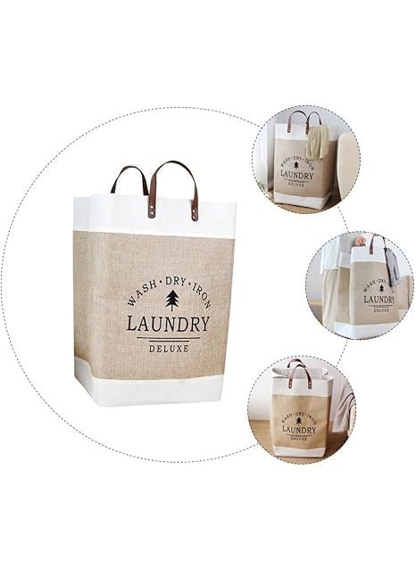 PROSFIA PROSFIA laundry baskets bedroom organization clothes storage Waterproof Collapsible Laundry Hamper Dirty Clothes Freestanding Laundry Basket Foldable Storage Bin Sundries Sorter Basket  - Image 3