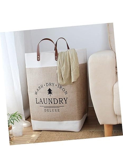 PROSFIA PROSFIA laundry baskets bedroom organization clothes storage Waterproof Collapsible Laundry Hamper Dirty Clothes Freestanding Laundry Basket Foldable Storage Bin Sundries Sorter Basket  - Image 5