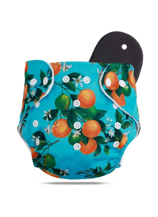 Novo Baby Leakage Proof Reusable Cloth Diaper With 5 Layer High Absorbent Pad | Reusable Nappies| Freesize For Kids 0-3 Yrs | Washable Diapers (Fruit)  - Image 1