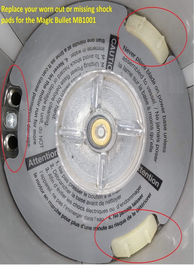 Blendin Replacement Rubber Bush Shock Pad Part, Compatible with Magic Bullet Blender MB-1001, MB-1001B, MBR-1101, MBR-1701, MBR-1702, MBR-0301 Blender (3 Pack) - Image 3
