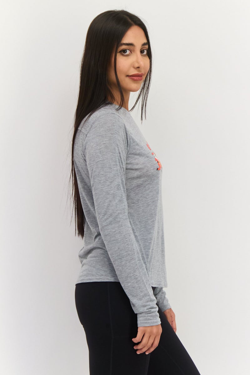 Brooks Women Sportswear Fit Long Sleeve Training Top, Grey - Image 2