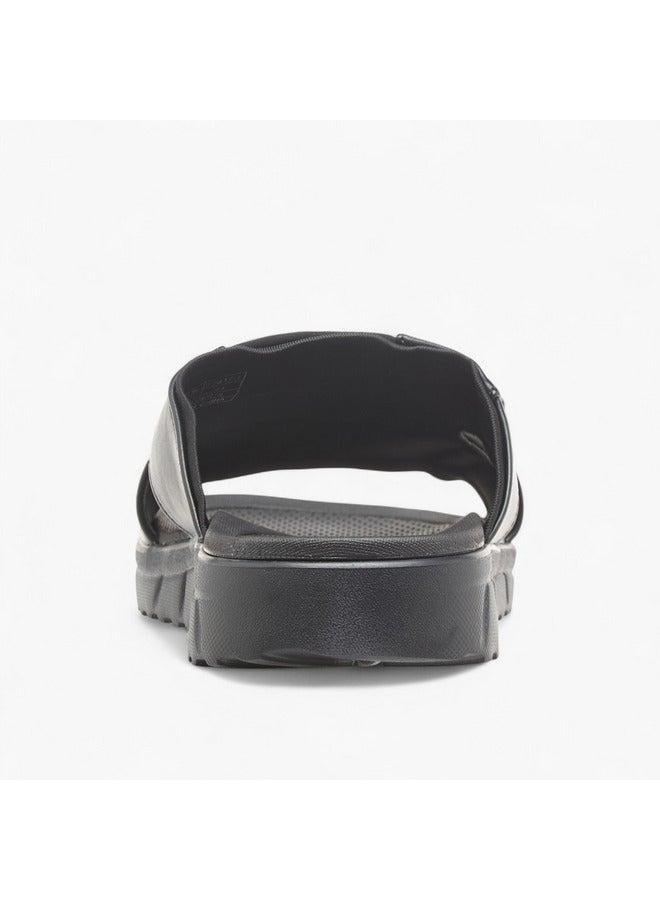 لو كونفورت صنادل رجالي مريحة سادة سهلة الارتداء - Image 5