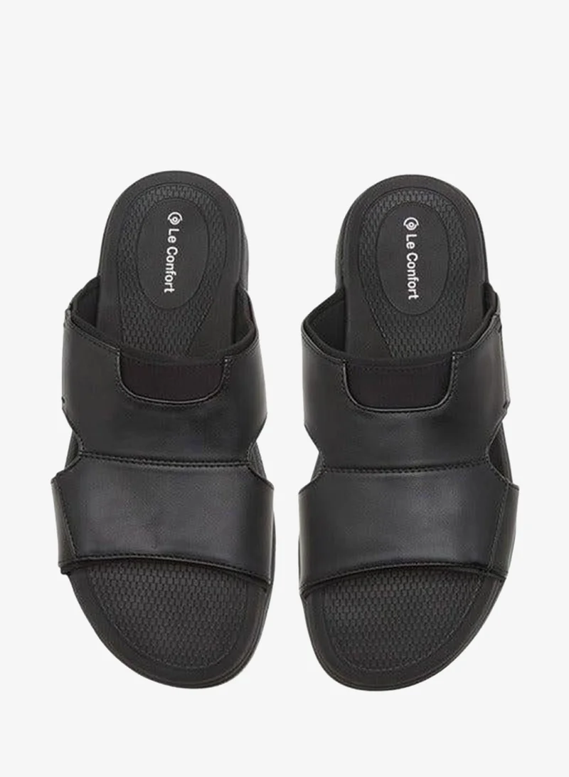 Le Confort BLACK Men Solid Slip-On Comfort Sandals for Men | Best Price UAE