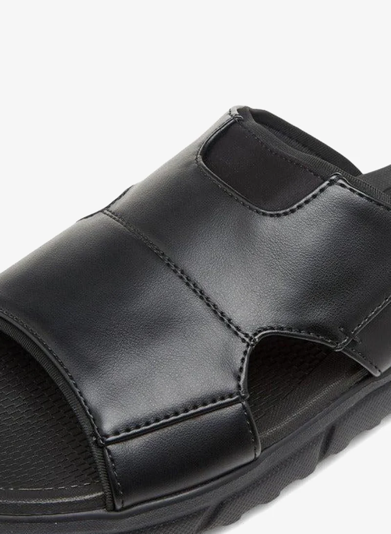 Le Confort BLACK Men Solid Slip-On Comfort Sandals for Men | Best Price UAE