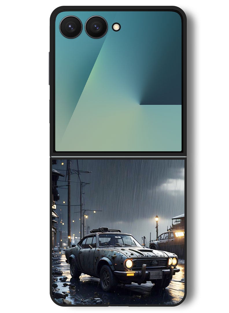 Theodor Case Compatible with Samsung Galaxy Z Flip 7 - 6.9 Inch Protection Shockproof Bumper Cover Car (2) - Image 1