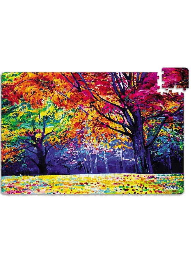 Webby Colourful Autumn Forest Painting Jigsaw Puzzle for Kid, 252 Pieces - Image 3