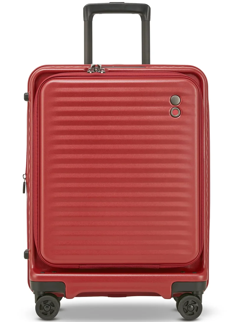 Echolac Celestra Small 54 Cm Hardside 4-Double Wheeled Cabin Luggage Trolley - Red