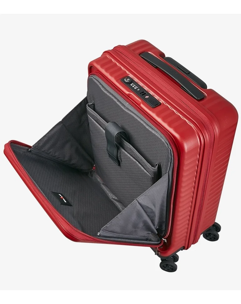 Echolac  Celestra Small 54 Cm Hardside 4-Double Wheeled Cabin Luggage Trolley - Red  | Best Price UAE