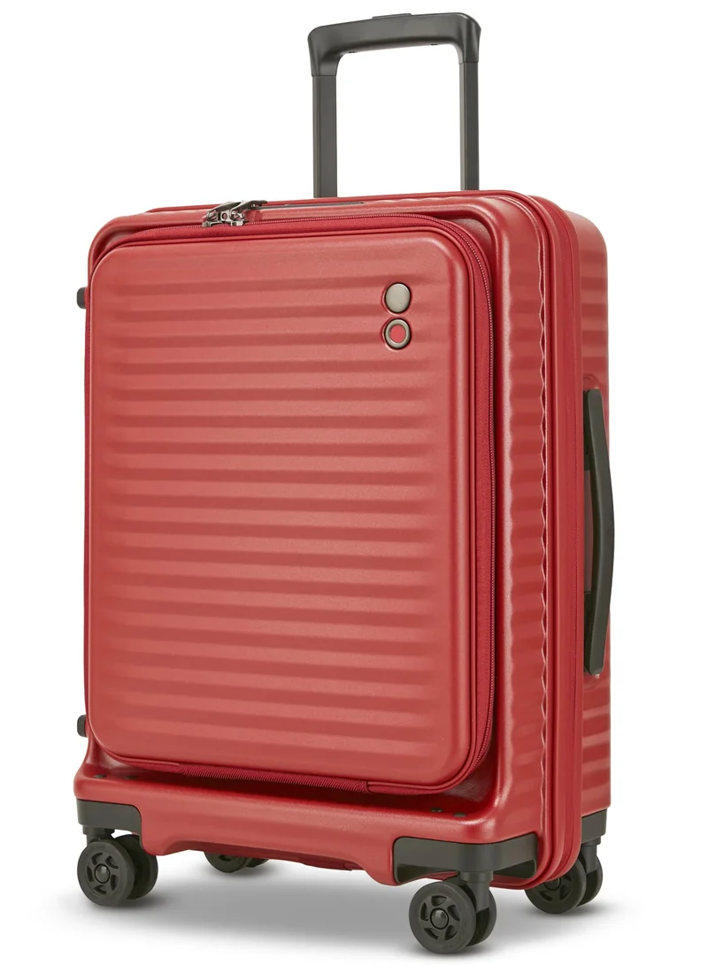 Echolac Celestra Small 54 Cm Hardside 4-Double Wheeled Cabin Luggage Trolley - Red