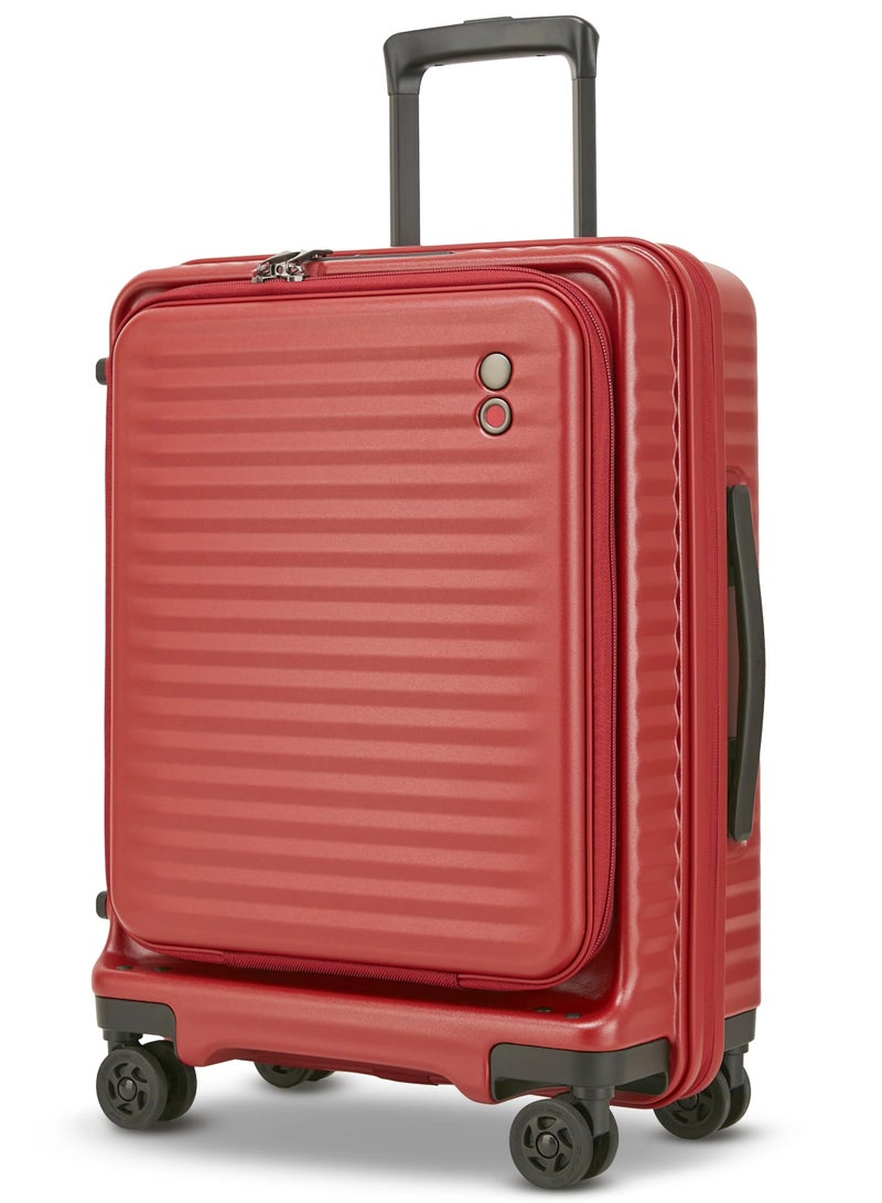 Echolac Celestra Small 54 Cm Hardside 4-Double Wheeled Cabin Luggage Trolley - Red - Image 2
