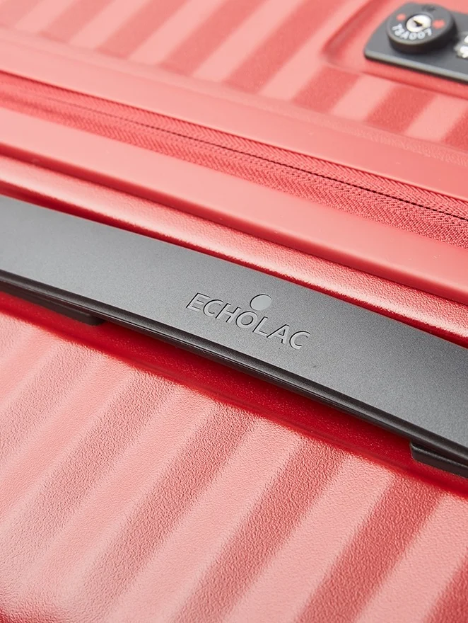 Echolac  Celestra Small 54 Cm Hardside 4-Double Wheeled Cabin Luggage Trolley - Red  | Best Price UAE