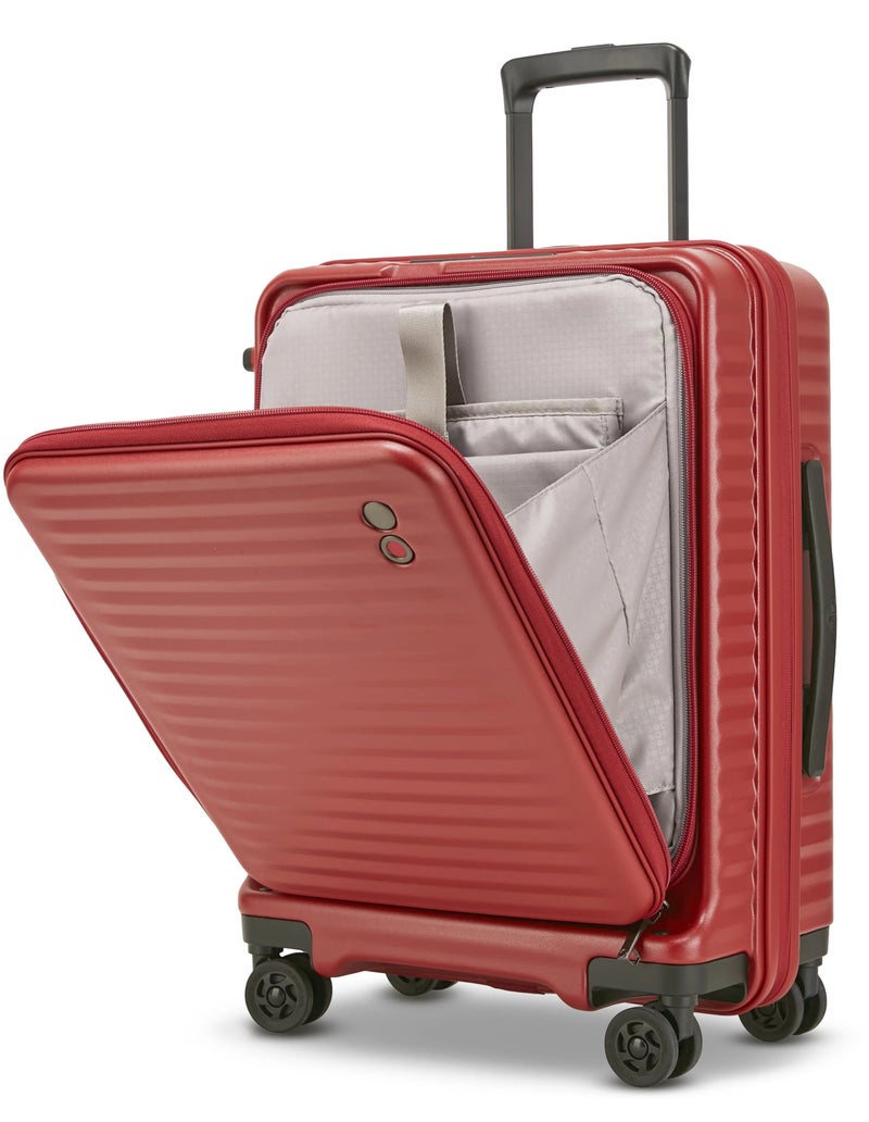 Echolac Celestra Small 54 Cm Hardside 4-Double Wheeled Cabin Luggage Trolley - Red - Image 3