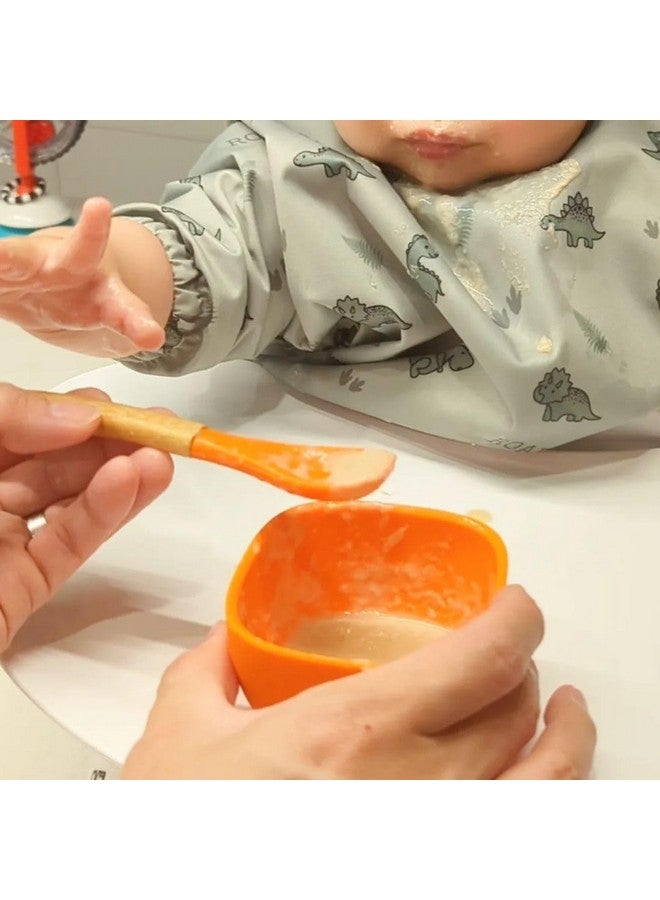 Avanchy Baby Bowls Silicone MINI Prep Bowl Set for Babies Kids Toddler for Feeding Food 4 oz, Orange - Image 4