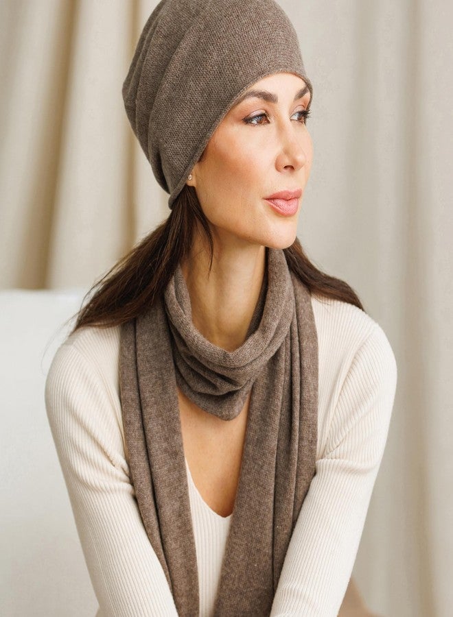 Fishers Finery Women's 100% Pure Cashmere Slouchy Beanie; Classic (Black) - Image 4