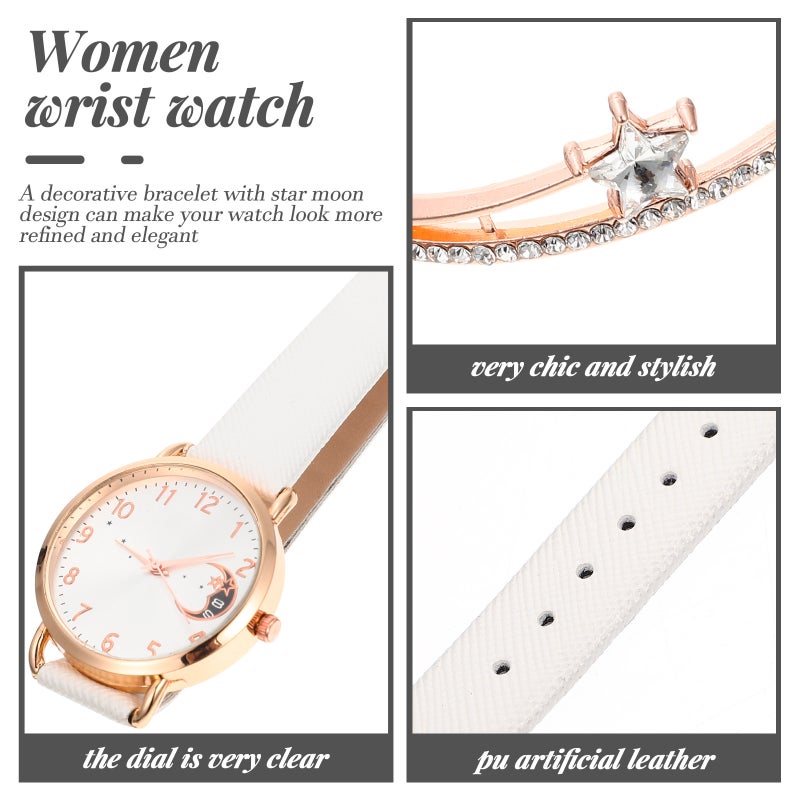 1 Set of Women Wrist Watch Star Design Watch Bracelet Women Festival - Image 3