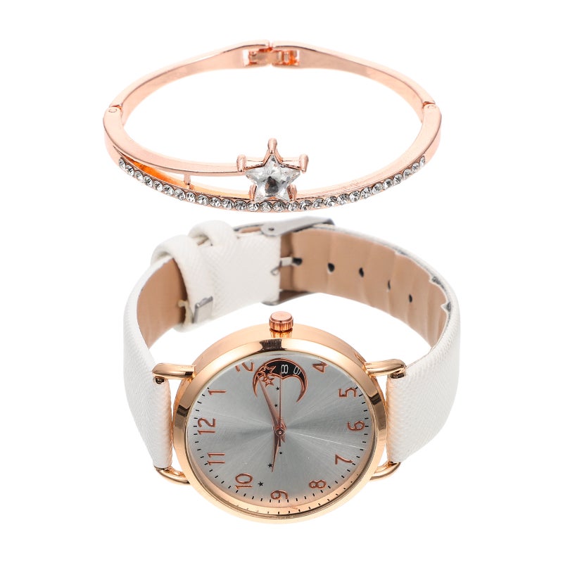 1 Set of Women Wrist Watch Star Design Watch Bracelet Women Festival - Image 1