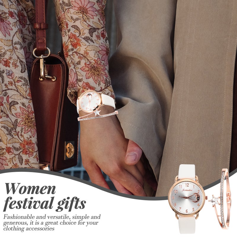 1 Set of Women Wrist Watch Star Design Watch Bracelet Women Festival - Image 4