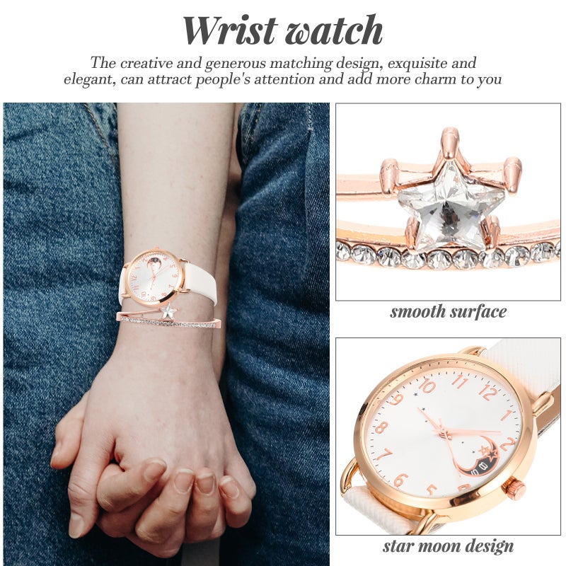 1 Set of Women Wrist Watch Star Design Watch Bracelet Women Festival - Image 2
