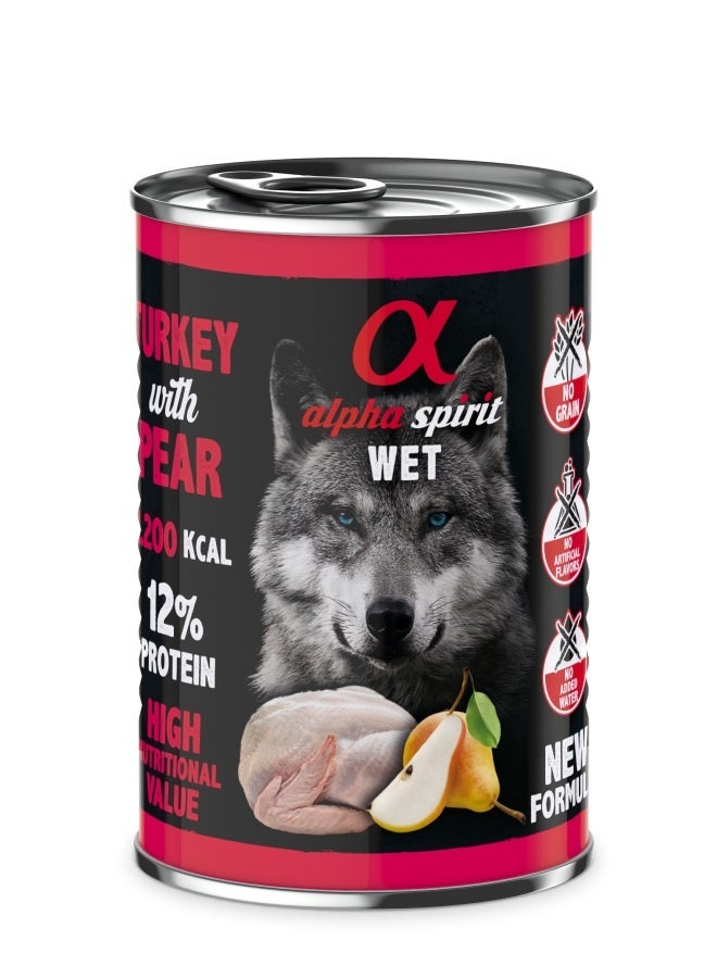 Canned Dog Food Turkey With Pear - 400 G
