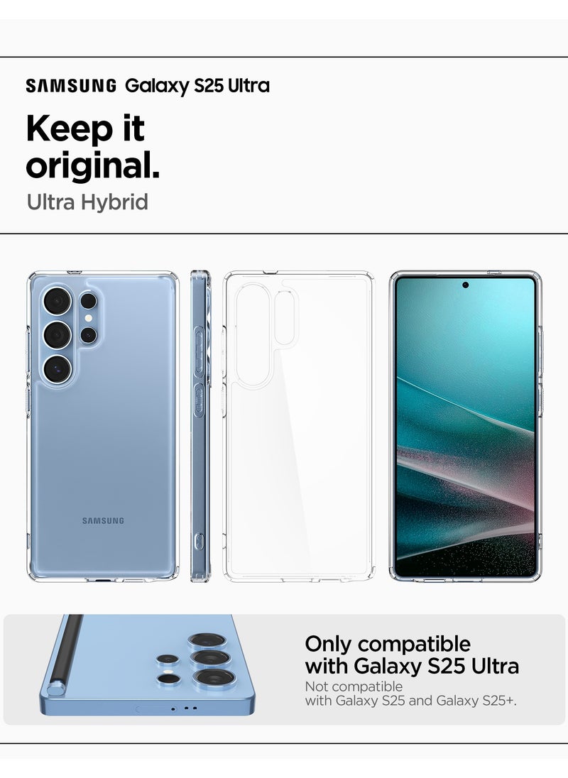 Spigen - Ultra Hybrid Samsung Galaxy S25 ULTRA Case Cover (2025) - Crystal Clear - Image 1
