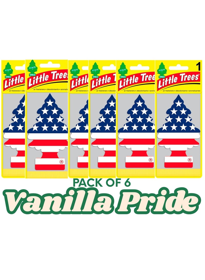 Little Trees Little Trees Car Freshner Card Vanilla Pride Pack of 6 - Image 1