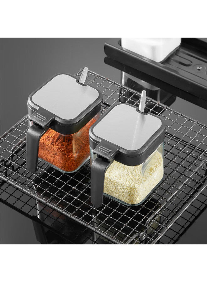 Bj Seasoning Container Set, Glass Spice Jars For Home Use, Kitchen Salt Shakers, Condiment Bottles, Seasoning Boxes, 3-piece Set - Image 2