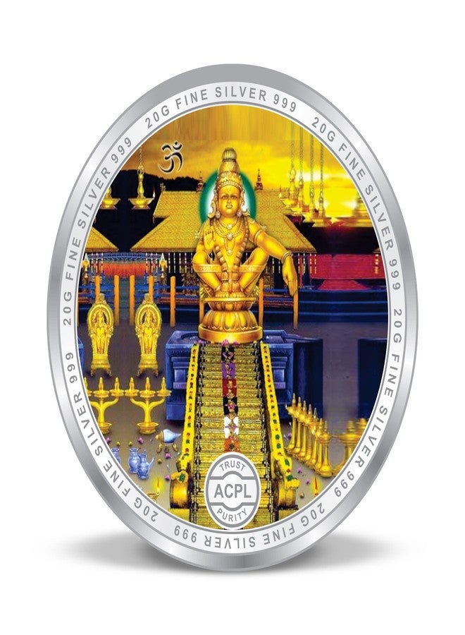 ACPL Precious Moments BIS Hallmarked 20gm 999 Pure Silver Coin Ayyappan Colorful Design - Image 2