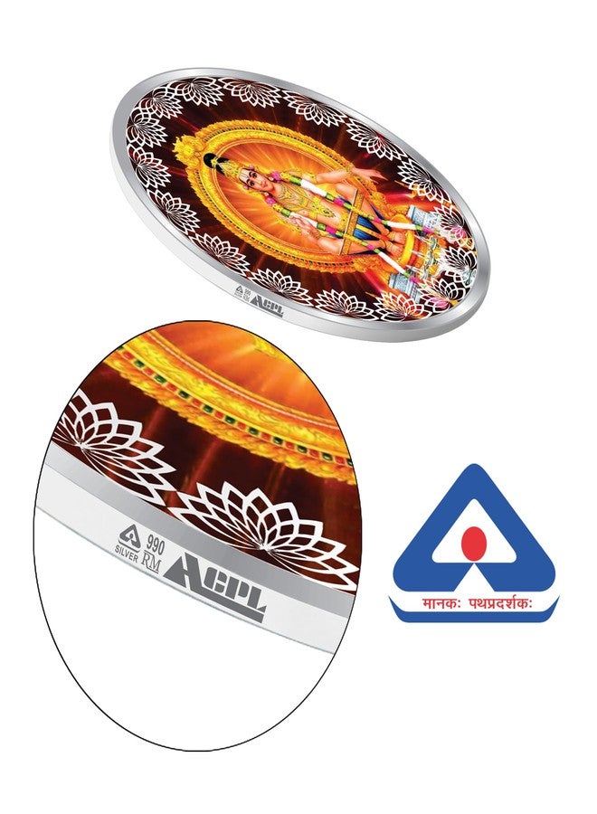 ACPL Precious Moments BIS Hallmarked 20gm 999 Pure Silver Coin Ayyappan Colorful Design - Image 5
