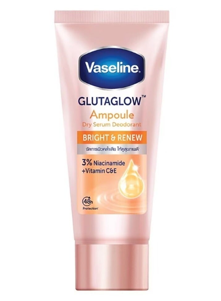 Vaseline GlutaGlow Ampoule Dry Serum Deodorant – Bright & Renew with Niacinamide & Vitamin C&E – 45ml - Image 1