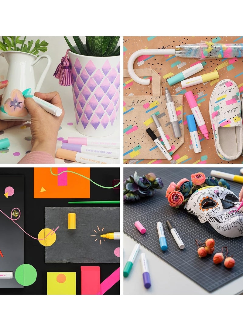 PILOT  markers طلاء مائي 6 قطع بقلم عريض 8.0 مم ألوان أساسية - Image 5