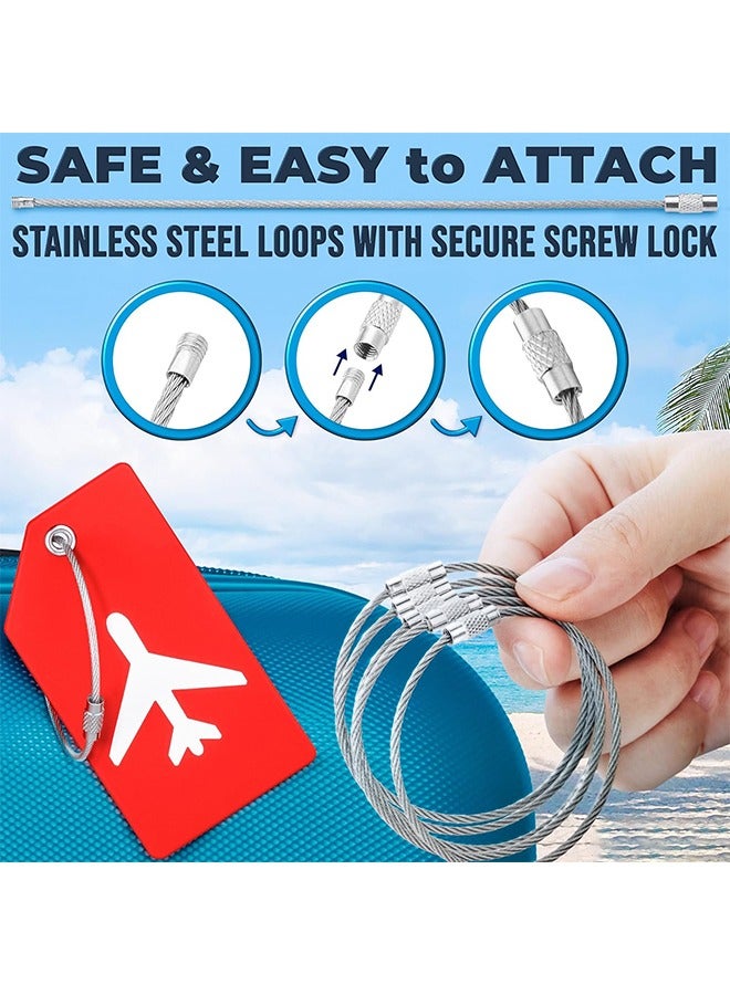 اتش واي سيليكون الأمتعة العلامة، مع اسم بطاقة الهوية بسرعة بقعة حقيبة الأمتعة، ومكافحة خسر العلامة، شخصية العلامة 5 حزمة الأمتعة العلامات حقيبة العلامة الفولاذ المقاوم للصدأ حلقة الأحمر - Image 3