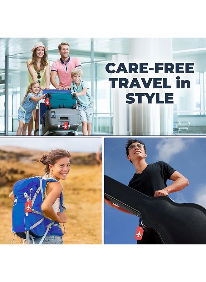 اتش واي سيليكون الأمتعة العلامة، مع اسم بطاقة الهوية بسرعة بقعة حقيبة الأمتعة، ومكافحة خسر العلامة، شخصية العلامة 5 حزمة الأمتعة العلامات حقيبة العلامة الفولاذ المقاوم للصدأ حلقة الأحمر - Image 4