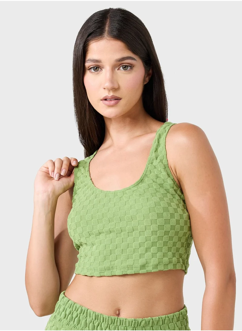 speedo Terry Crop Top