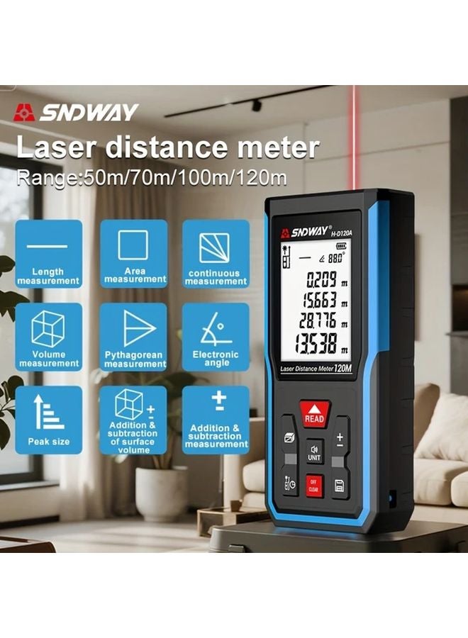 SNDWAY مقياس مسافة ليزر 100 متر مقياس مدى عالي الدقة قياس زاوية ارتفاع حجم - Image 2
