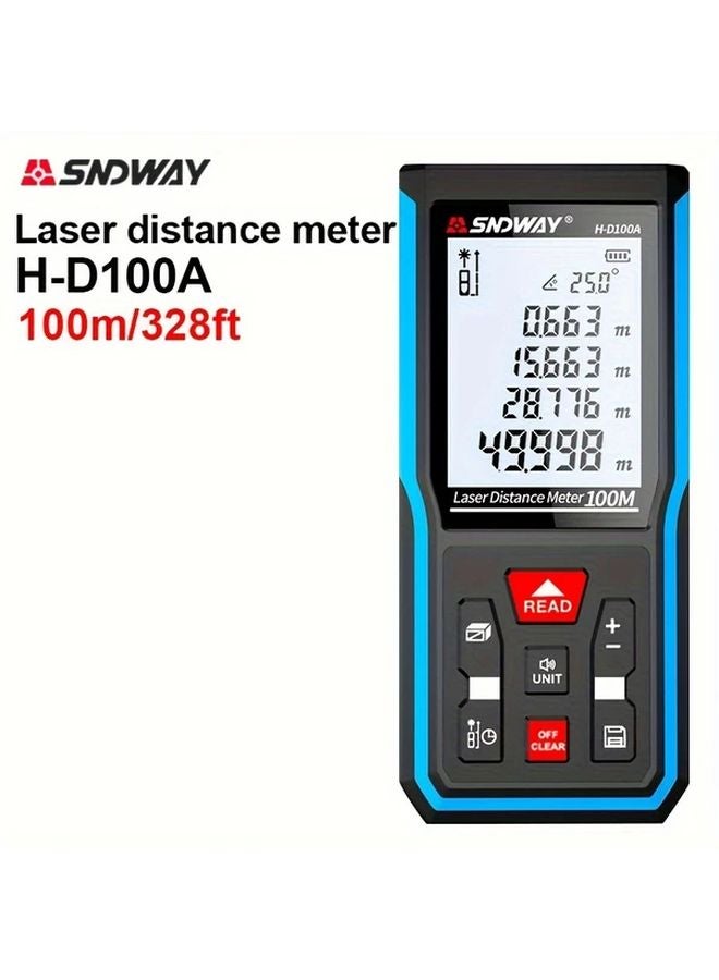 SNDWAY مقياس مسافة ليزر 100 متر مقياس مدى عالي الدقة قياس زاوية ارتفاع حجم - Image 1