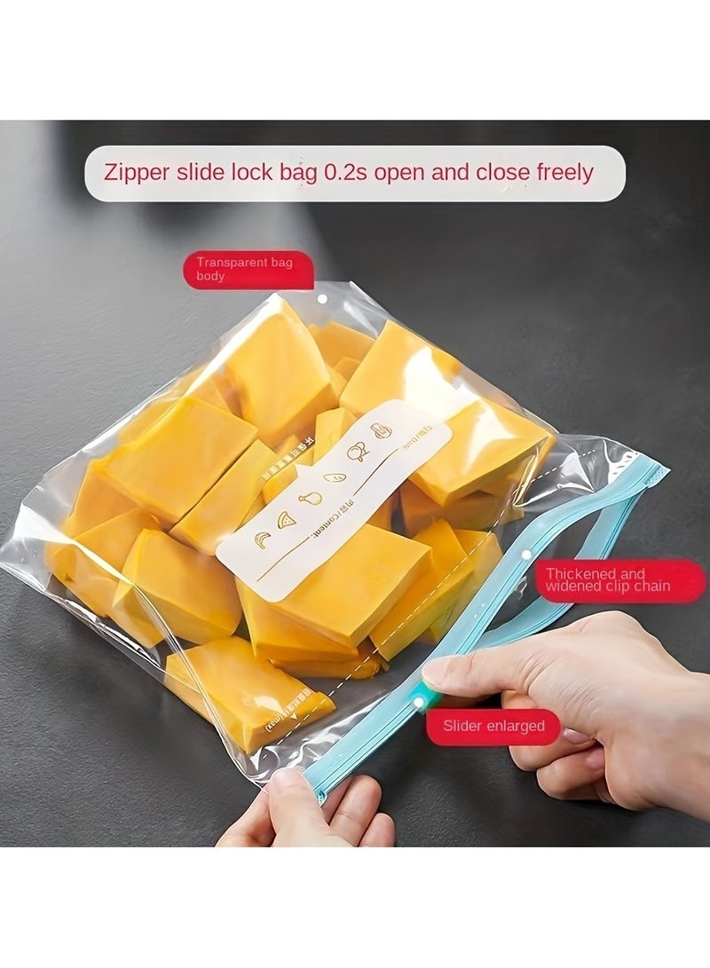 15-Piece Leakproof Freezer Bags with Zipper Lock – Reusable, Freshness Sealing Food Storage Pouches for Kitchen Organization & Meal Prep - Image 5