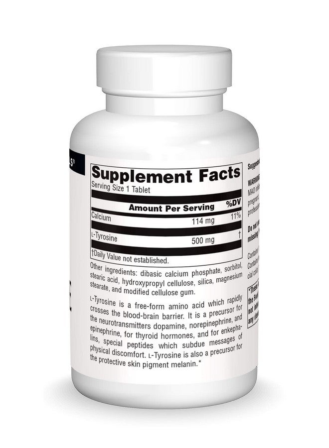 Source Naturals سورس ناتشورالز L-تيروزين - مكمل حمض أميني حر - 100 قرص - Image 3