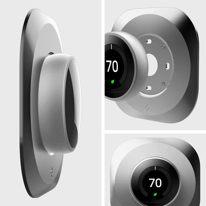 Spigen لوحة جدارية مصممة لجهاز Google Nest Learning Thermostat الجيل 1/2/3 - فضي ستانلس ستيل - Image 3