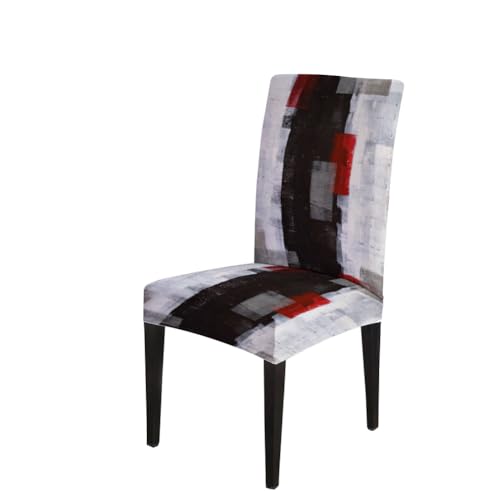 CAPSCEOLL Grey Chair Covers Chair Seat Covers Set of 4 Chair Seat Covers Removable Washable Parson Chair Covers for Dining Room Living Room Kitchen - Image 3