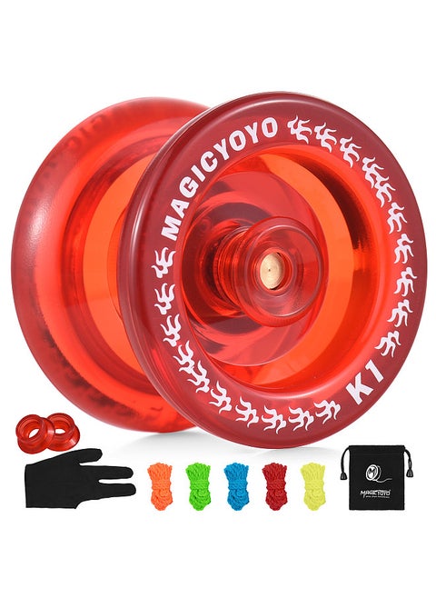 Unresponsive Yoyo for Kids Yo-Yo Ball with 5 Replacement Strings Glove Storage Pouch