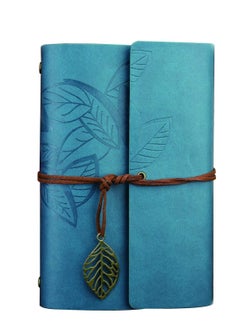 Y&D Vintage Retro Pu Leather Cover Notebook Writing Journal Diary, Leaf Pattern Spiral Blank String Daily Notepad, Unlined Paper, Pendants, Classic Embossed, Loose  - Image 1