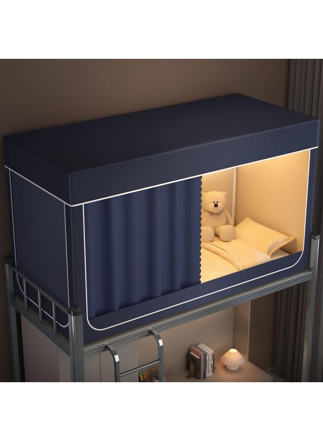 Bluejw Strong Shading College Students' Dormitory Upper And Lower Bed Curtain Integrated Fully Closed Mosquito Net Zippered Bed Curtain - Image 1