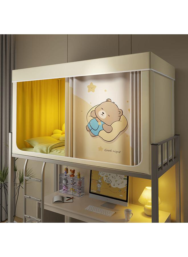 Bluejw Strong Shading College Students' Dormitory Upper And Lower Bed Curtain Integrated Fully Closed Mosquito Net Zippered Bed Curtain - Image 4