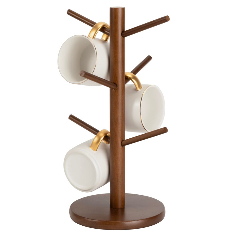 MyLifeUNIT Mug Holder Tree Coffee Cup Holder with 6 Hooks Brown