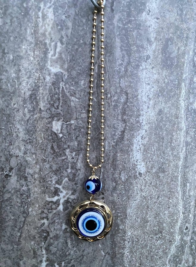 LUCKBOOSTIUM Evil Eye Wheel of Fortune Wall and Door Hanging Ornament with Gold Metal Chain - Boost Your Energy - for Luck and Protection - Perfect for Car, Home or Office Door - Image 5