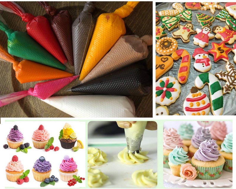 YOTIPP Thickened 100pcs/set Disposable Pastry Bag Icing Piping Bag Cake Cupcake Decorating Bags (12inch Thickened) - Image 4