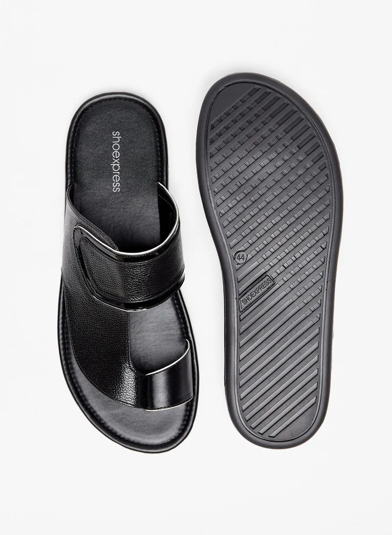 shoexpress Textured Slip On Arabic Sandals