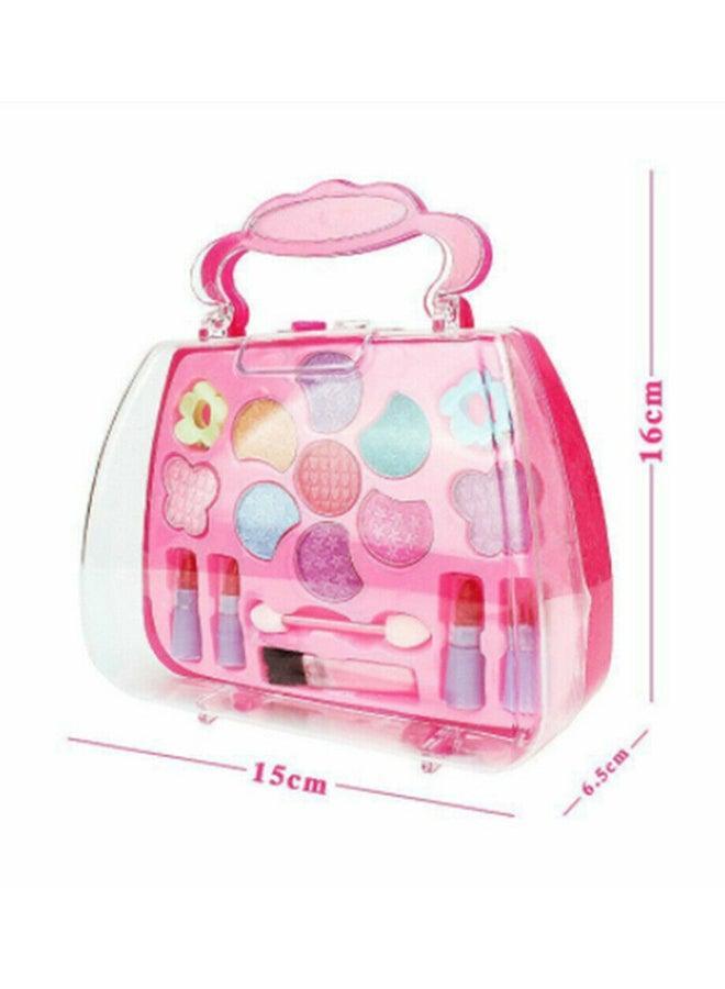 Beauty Makeup Toy Set For Girls with Portable Makeup Box Foldable Makeup Kit 15x6.5x16cm Safe & Non-Toxic Kids Makeup Toys ﻿Pretend Fun Play Toy